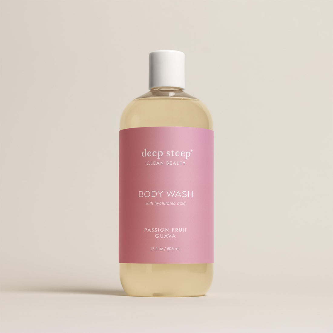Deep Steep Lilac Blossom Body Wash, 17 fl oz bottle, featuring hyaluronic acid