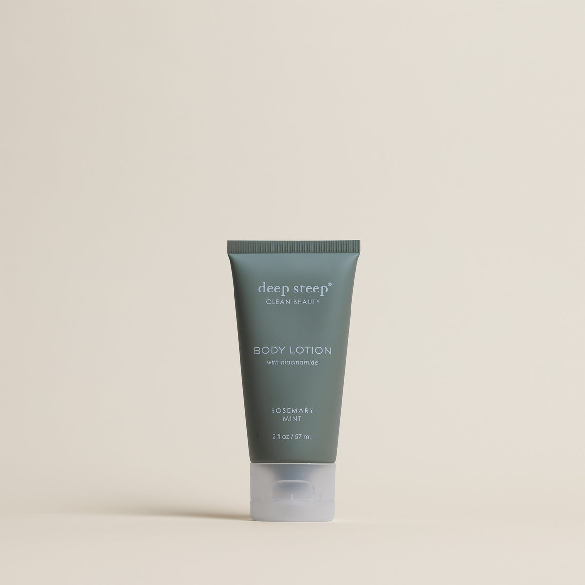 Deep Steep Rosemary Mint Body Lotion, 2 fl oz travel size tube with niacinamide