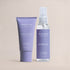 Deep Steep Lavender Chamomile hand cream and bare oil bundle featuring nourishing hand cream and multi-use moisturizing oil against a neutral background