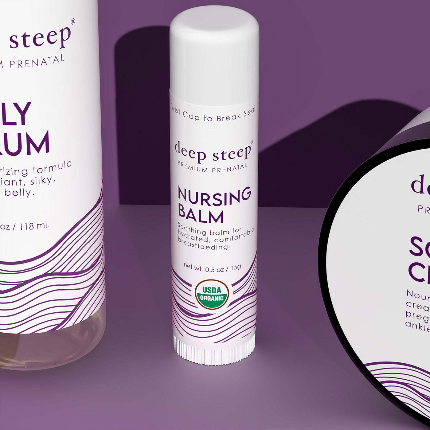 Prenatal Bundle - Belly Serum, Nursing Balm, Soothing Cream