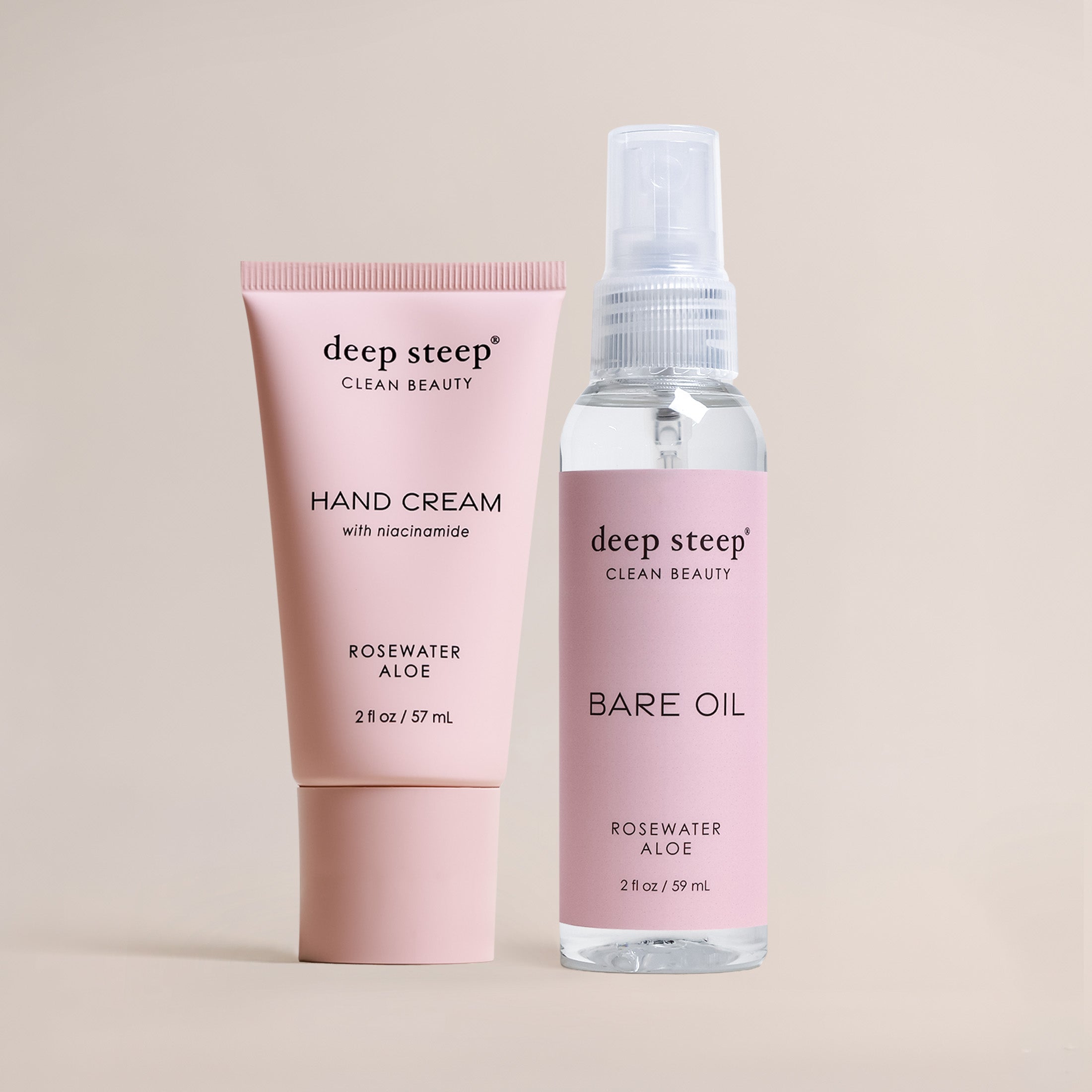 Deep Hydration - Rosewater Aloe Hand Cream &amp; Bare Oil