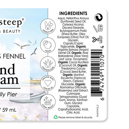 Cypress Fennel (The Folly Pier) Hand Cream - 2oz - Back