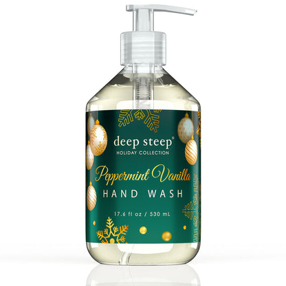 Holiday Hand Wash, Peppermint Vanilla 17oz - Front