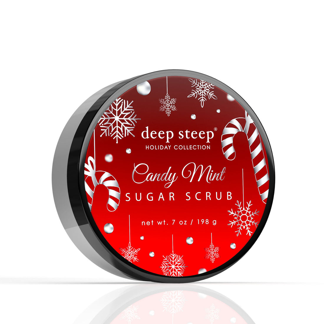 Holiday 7oz Sugar Scrub, Candy Mint - Front