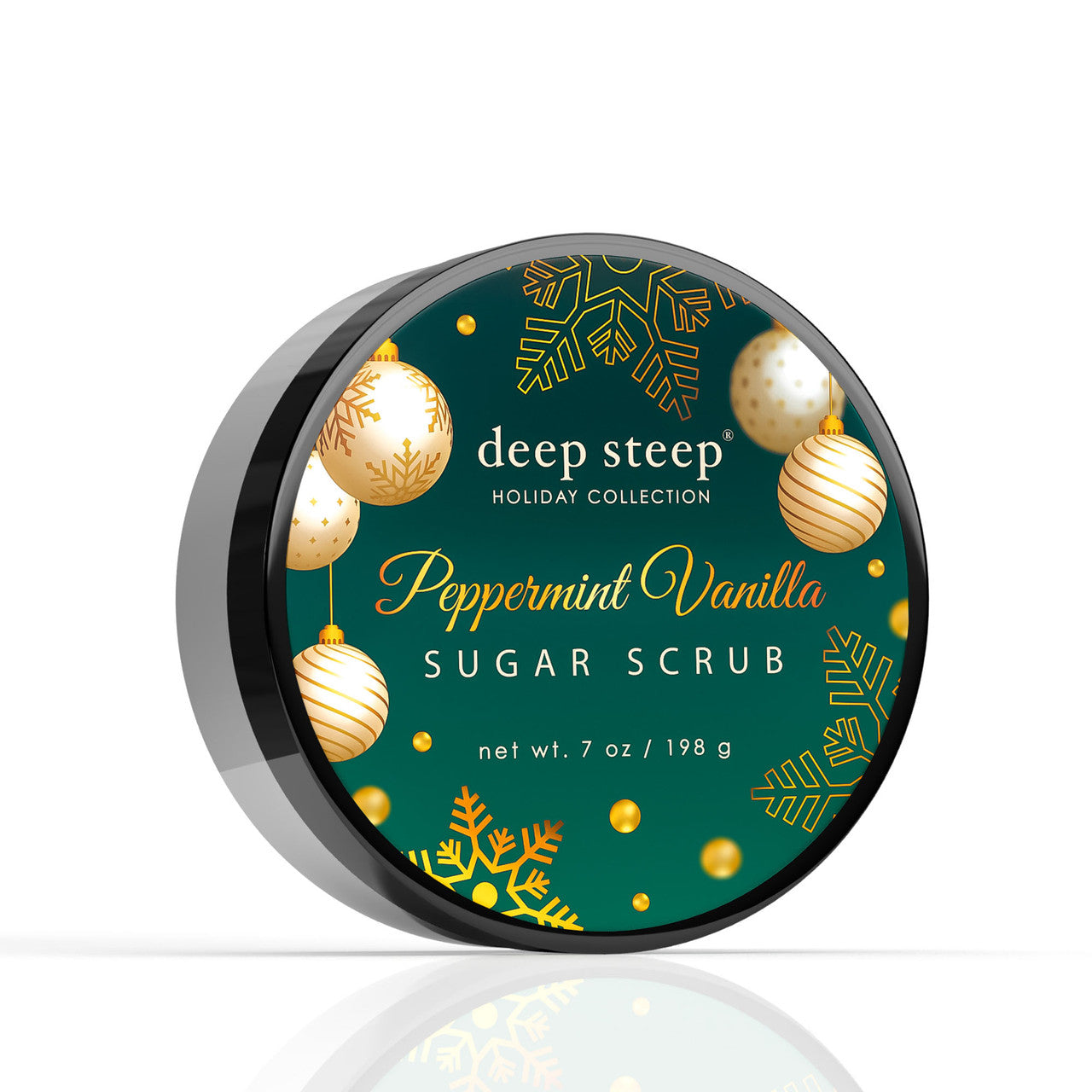 Holiday 7oz Sugar Scrub, Peppermint Vanilla - Front